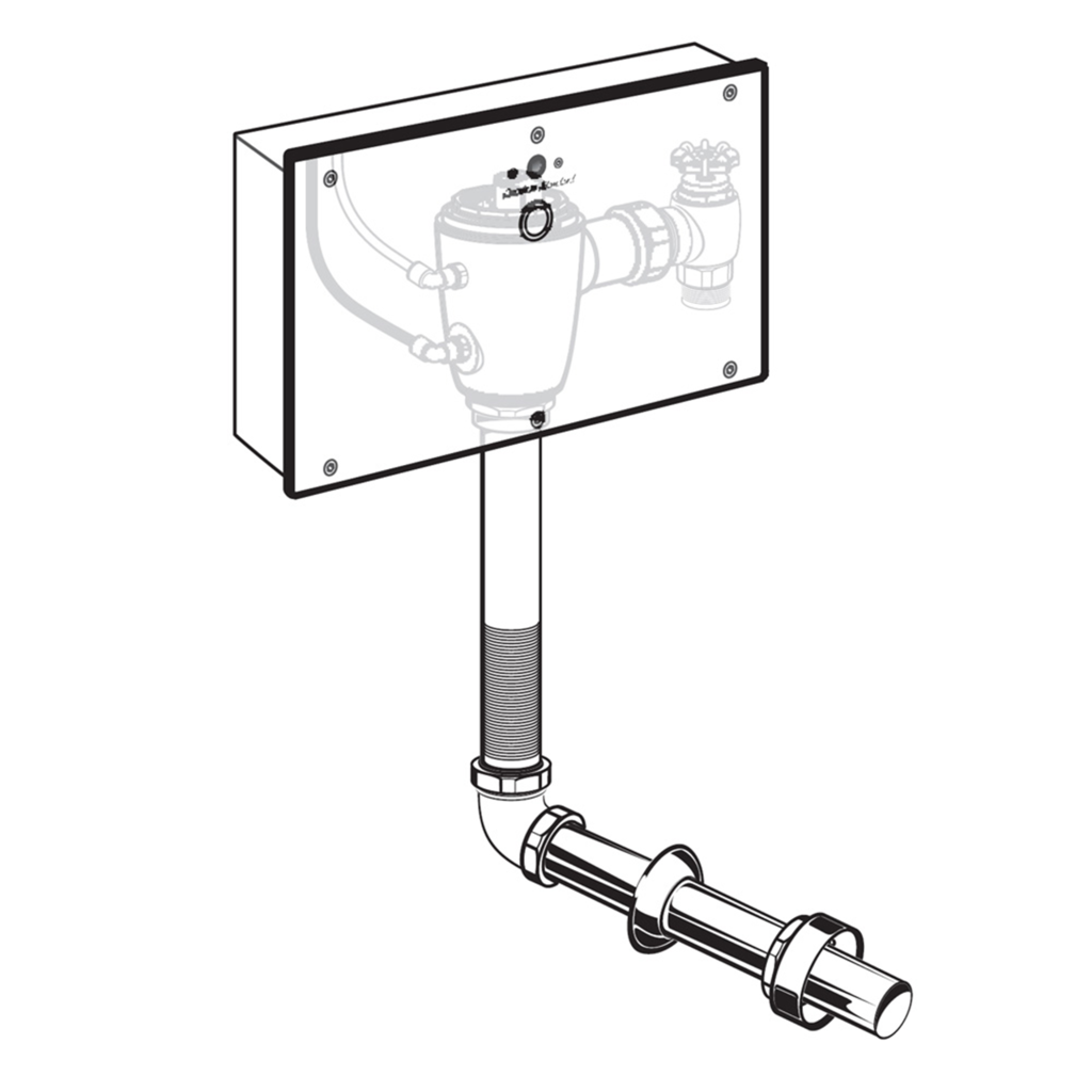 Ultima™ Selectronic Concealed Toilet Flush Valve with Wall Box, Base Model, Piston-Type, 1.1 gpf/4.2 Lpf